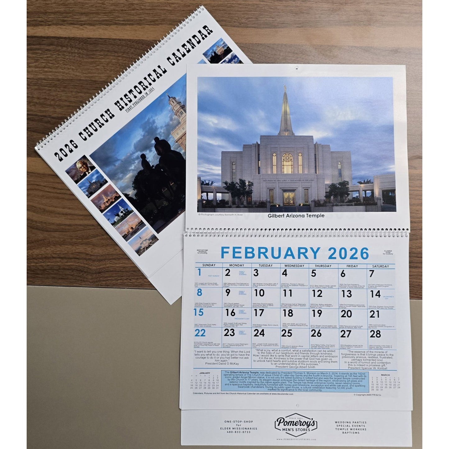 2026 Church Historical Calendar