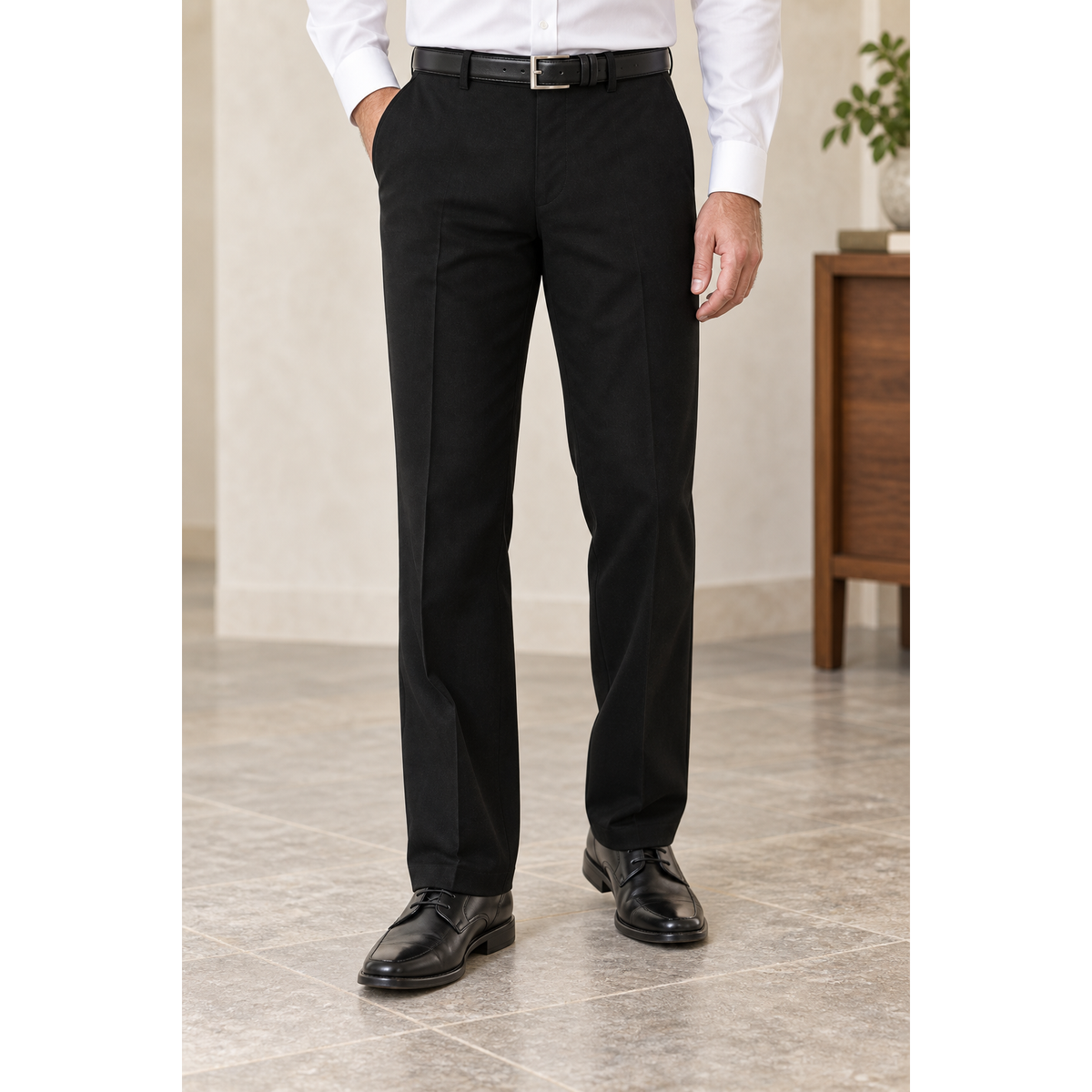 Tempo Wool Blend Stretch Dress Slacks