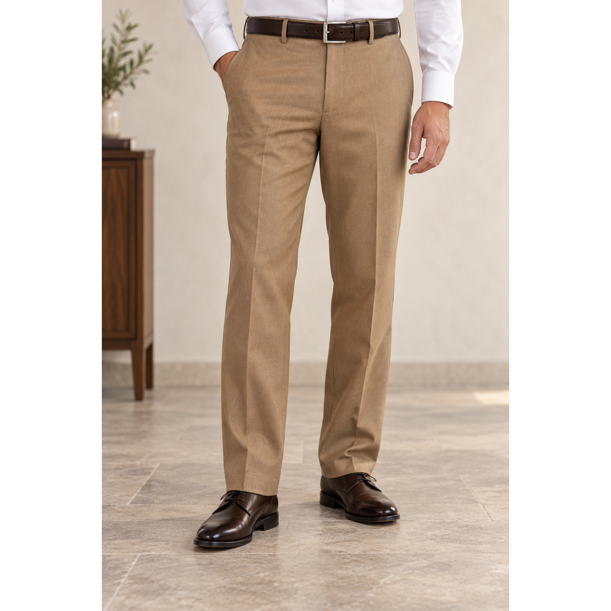 Tempo Wool Blend Stretch Dress Slacks