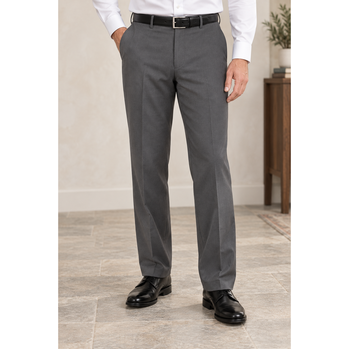 Tempo Wool Blend Stretch Dress Slacks