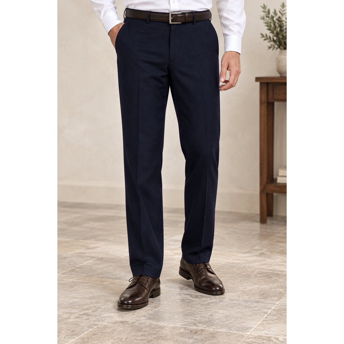 Tempo Wool Blend Stretch Dress Slacks